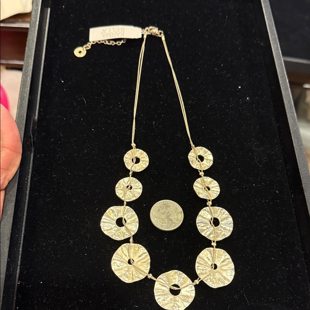 Karma Bella Gold Circular Pendant Necklace